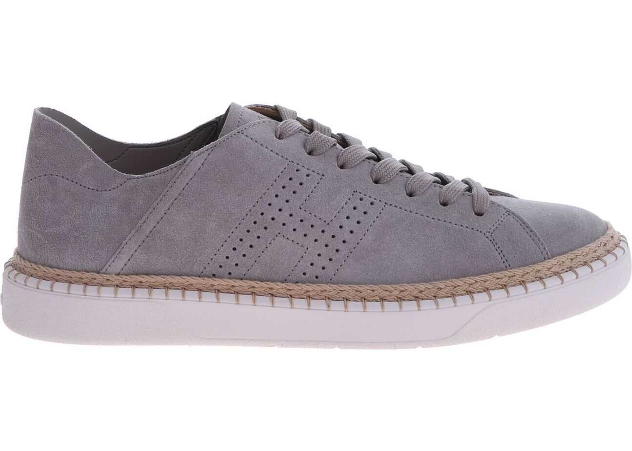 Hogan Grey Suede H420 Sneakers Gray