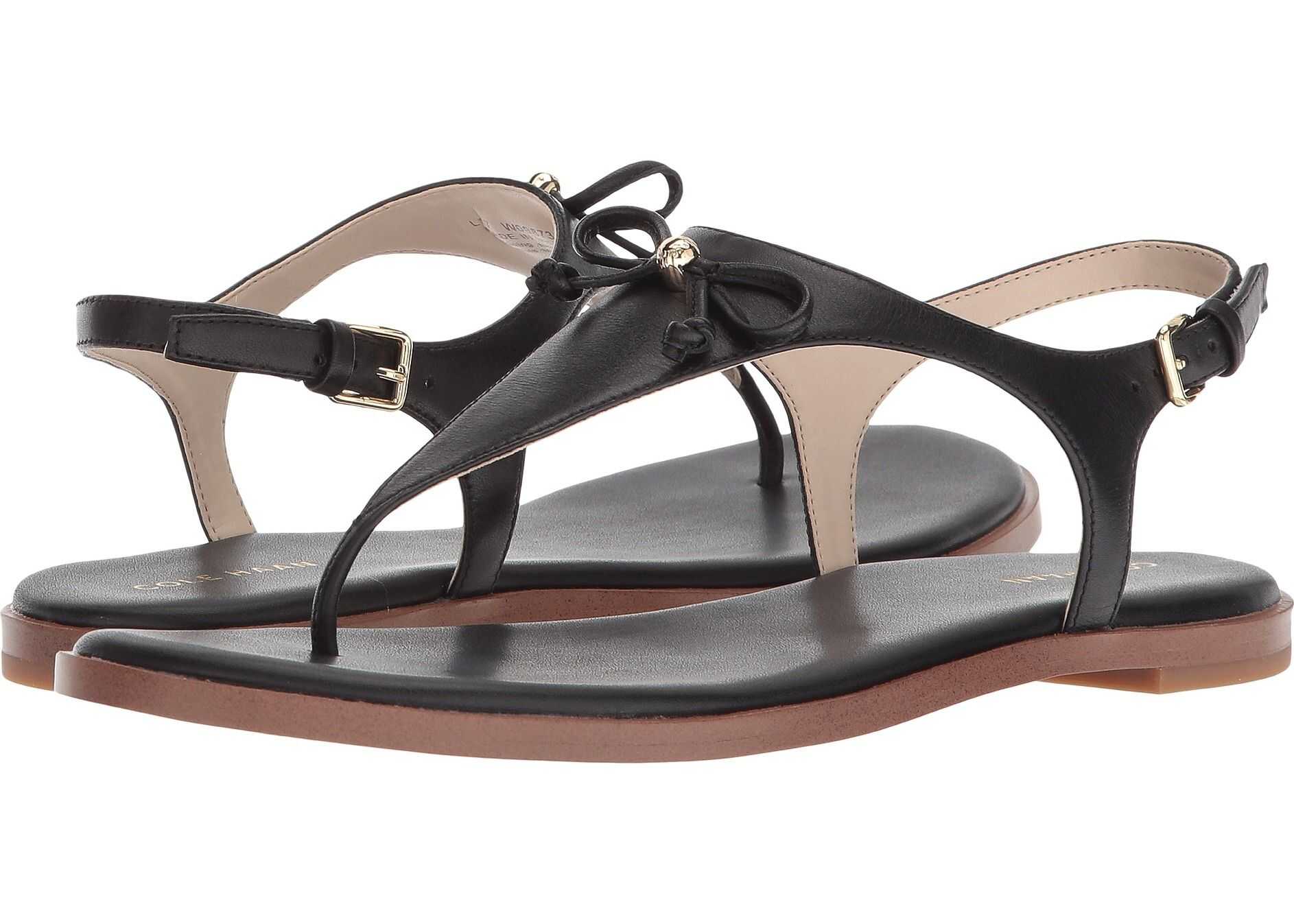 Sandala Cole Haan Findra Thong Sandal II Black Leather