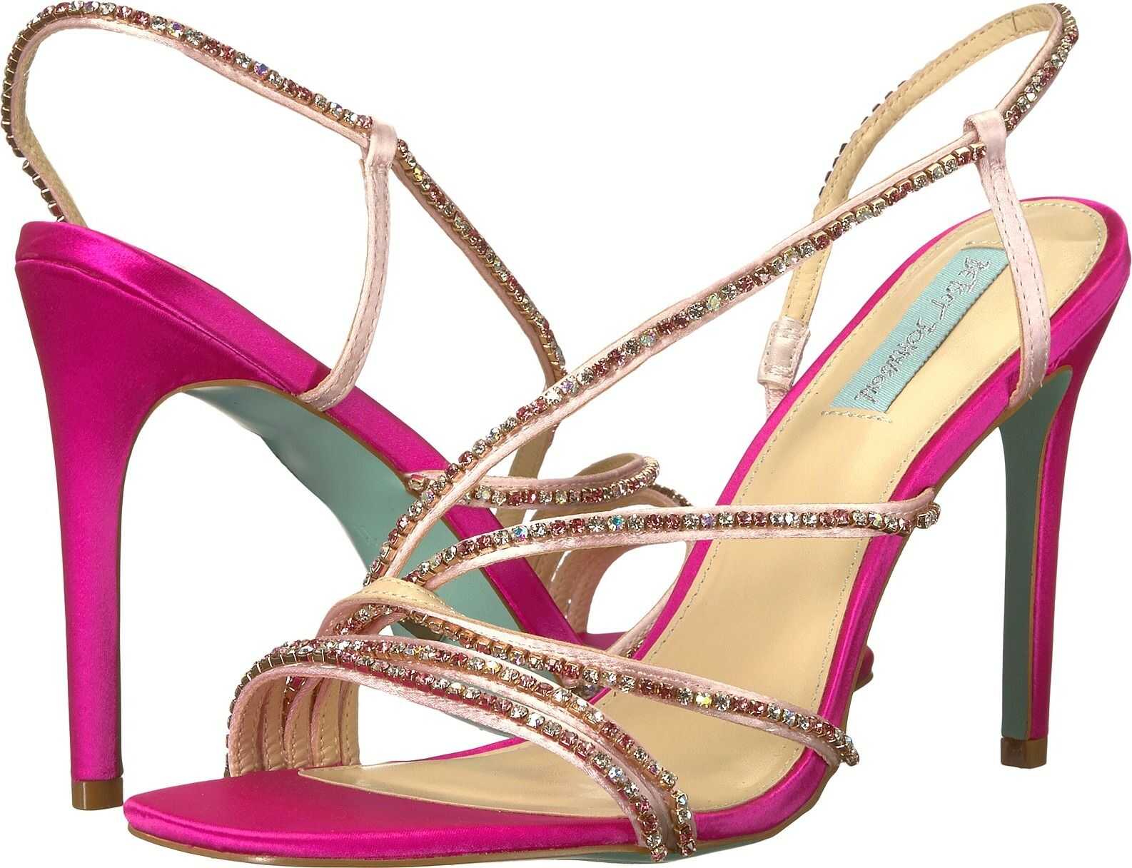 Sandala Blue by Betsey Johnson Aces Fuchsia Satin