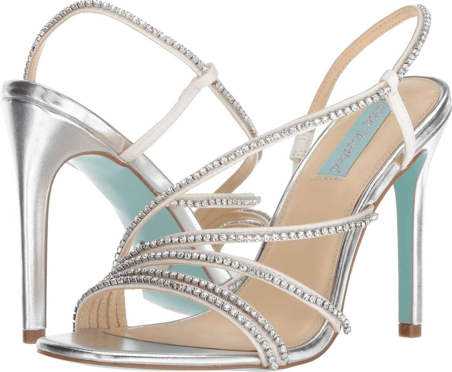 Sandala Blue by Betsey Johnson Aces Silver Metallic