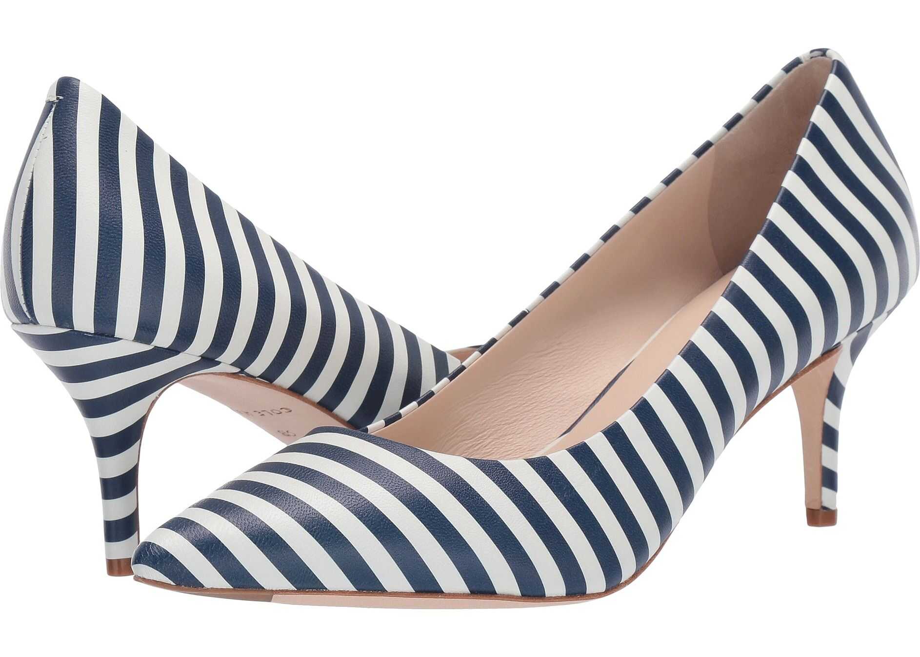 Cole Haan Vesta Pump (65mm) Marine Blue Shirting Stripe Print Leather