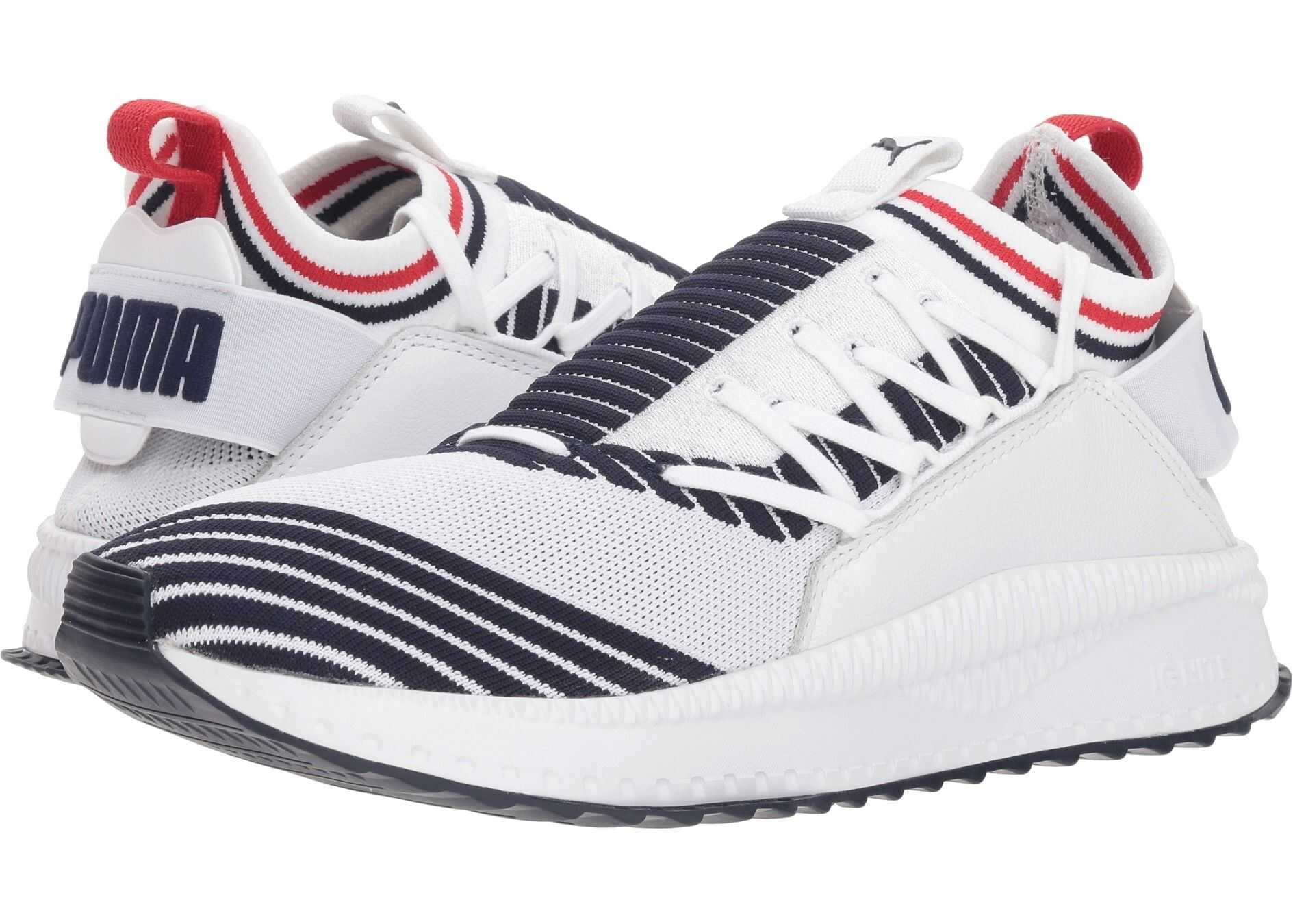 PUMA Tsugi Jun Sport Stripes Puma White/Peacoat/Ribbon Red