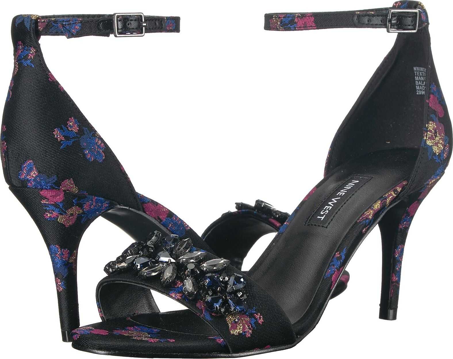 Sandala Nine West Intimate Black/Pink Fabric