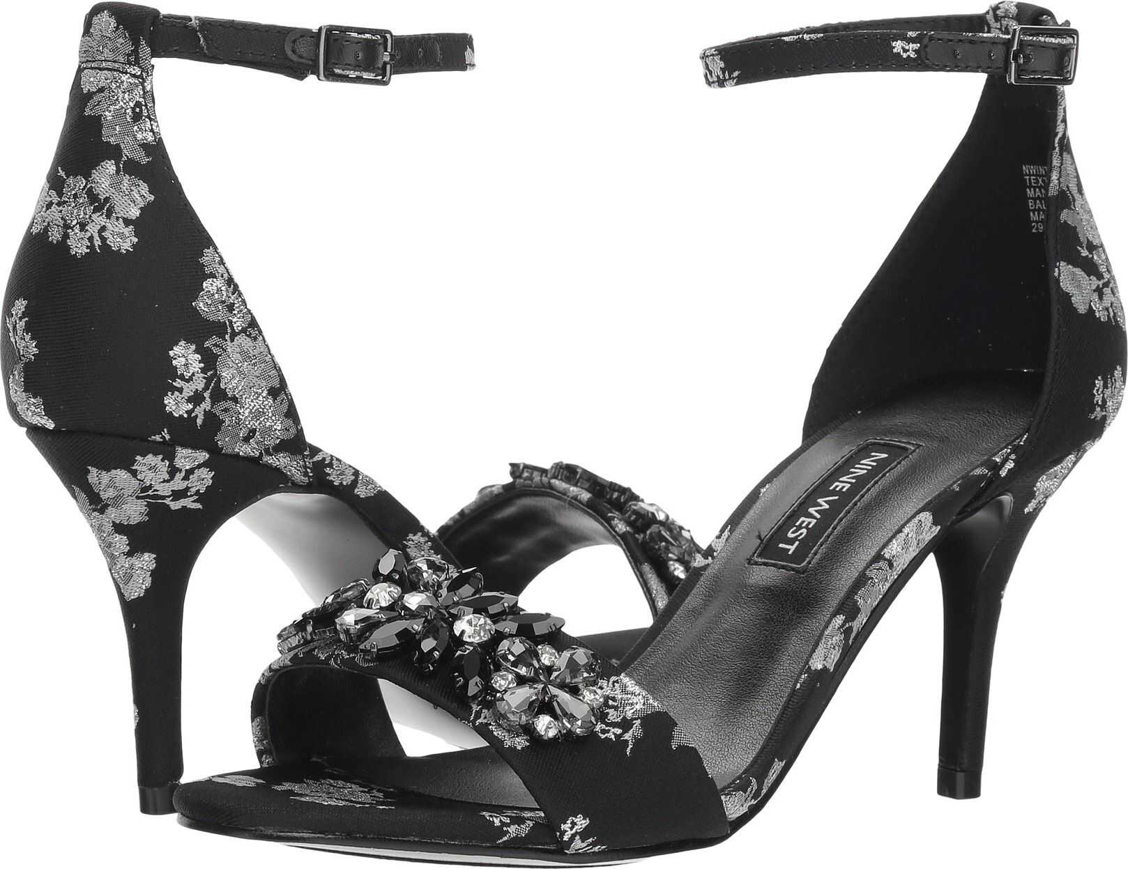 Sandala Nine West Intimate Black/Grey Fabric