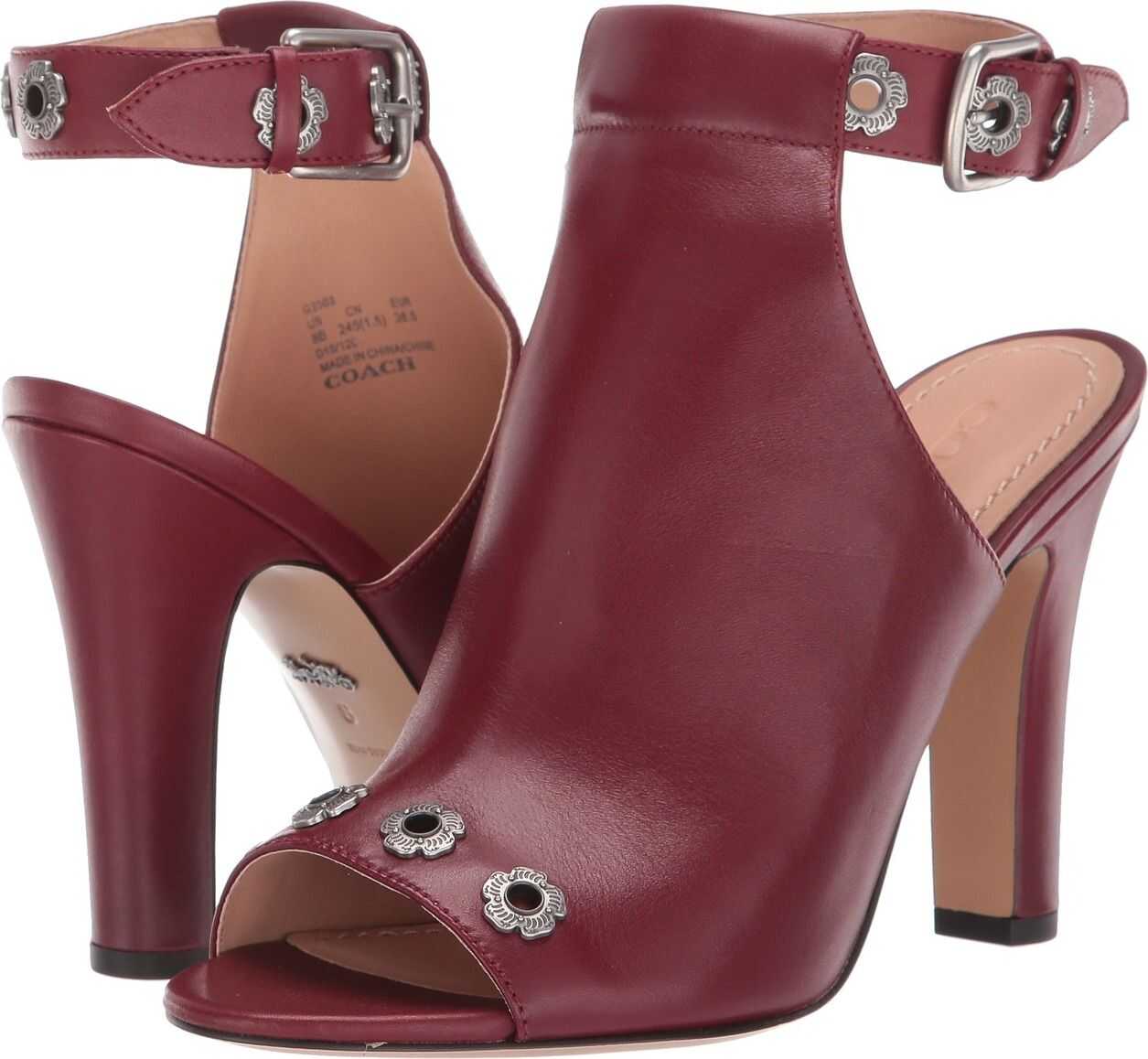 COACH Eddison 102mm Mule Merlot