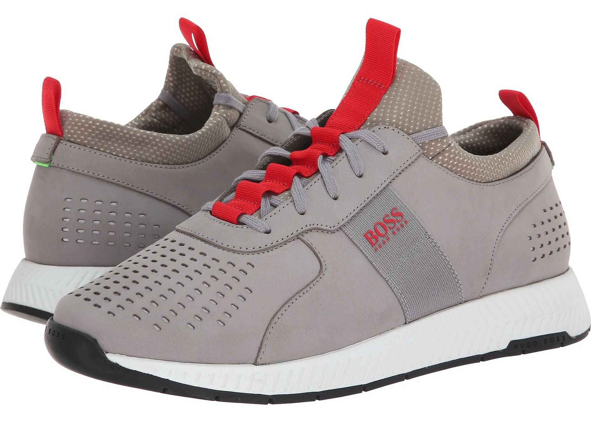 BOSS Hugo Boss Titanium Running Sneaker by BOSS Green Medium Grey