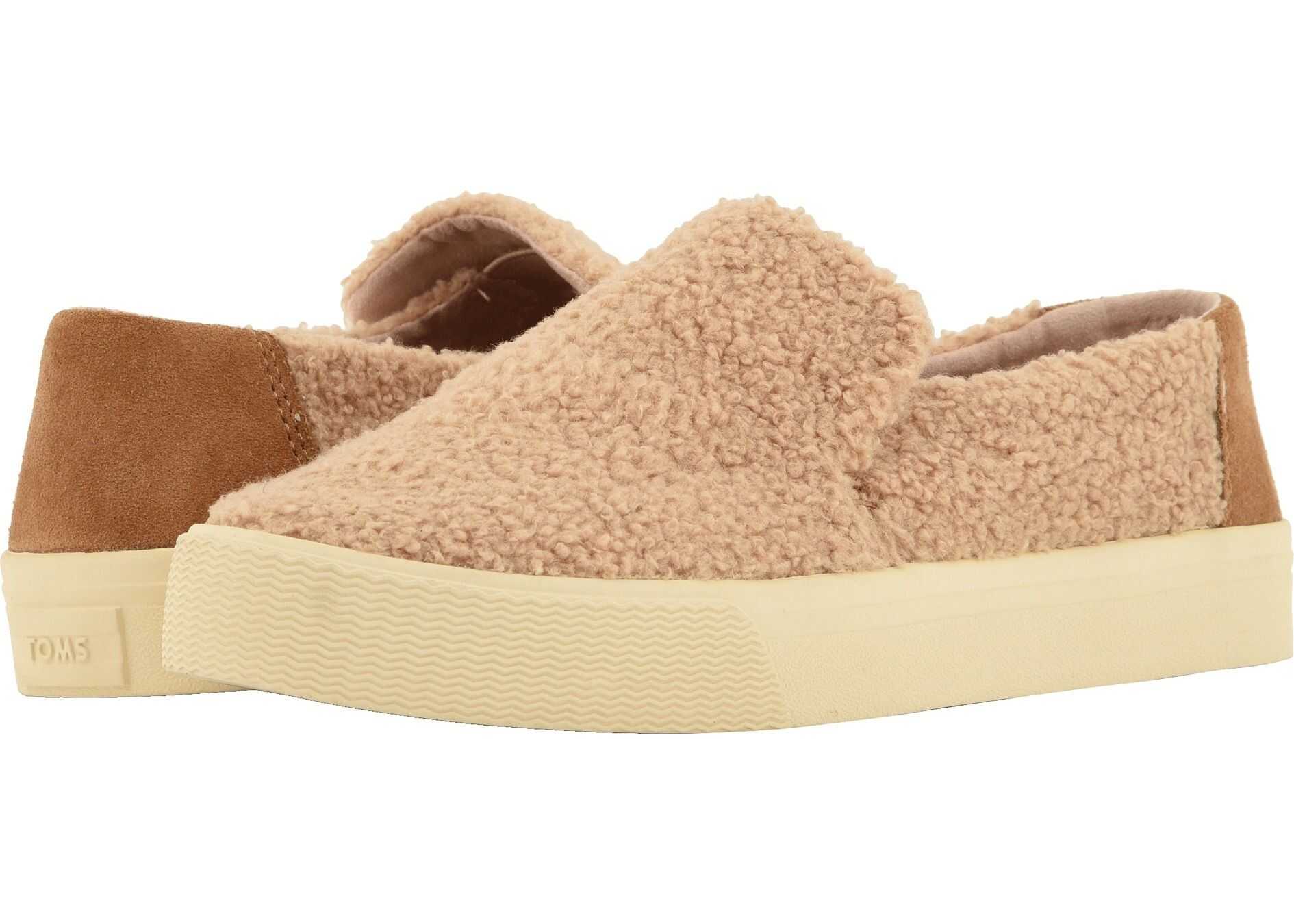 TOMS Sunset Light Brown Faux Shearling/Suede