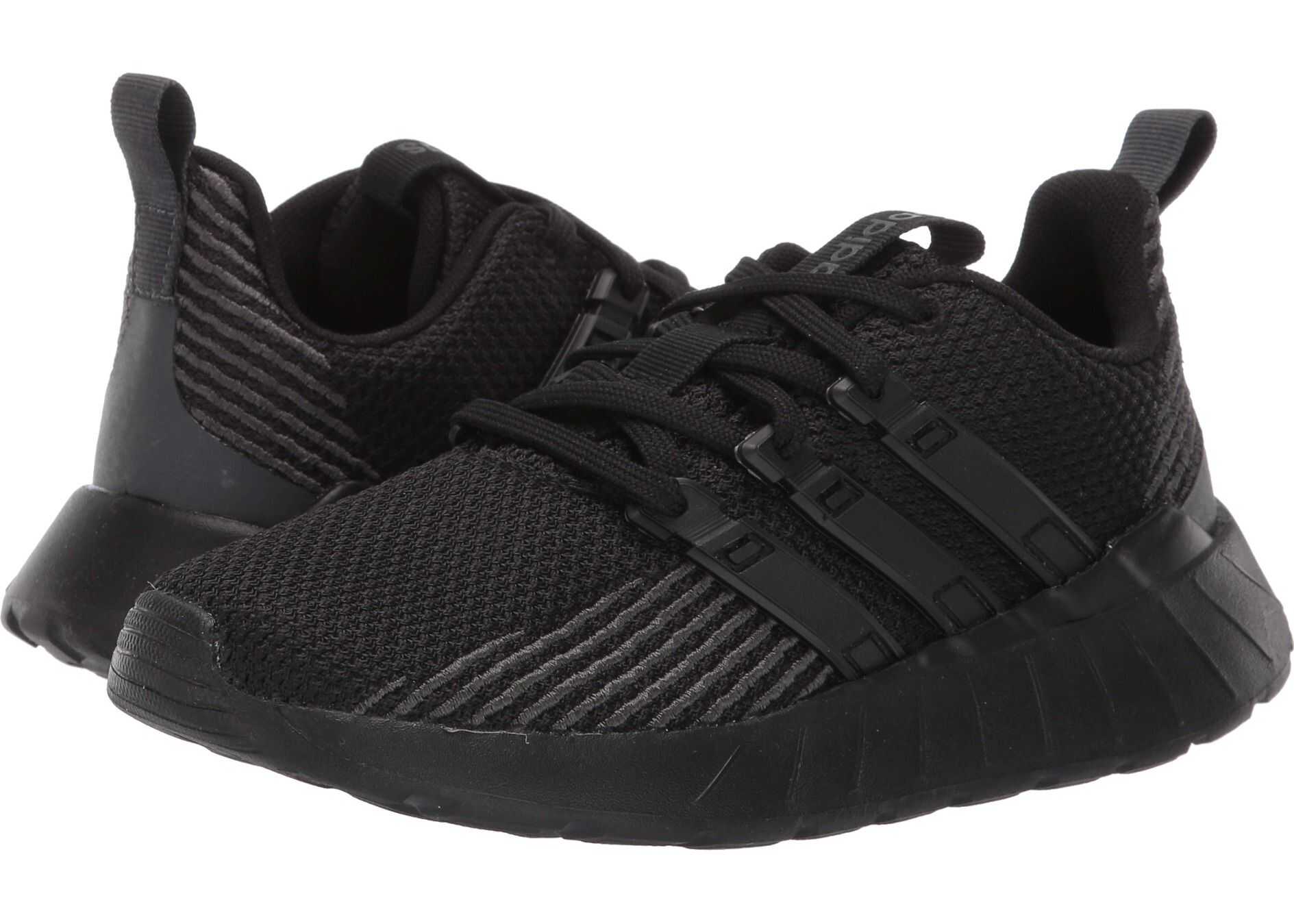 adidas Kids Questar Flow (Little Kid/Big Kid) Core Black/Core Black/Grey Six