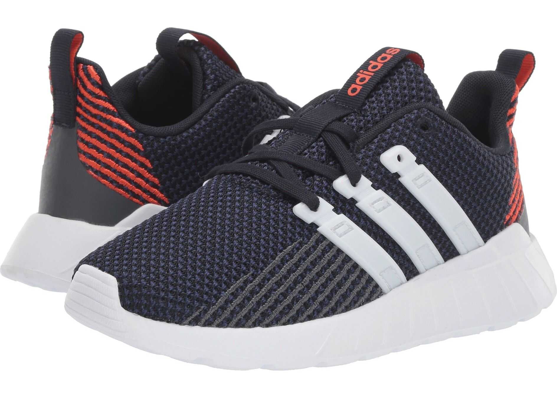 adidas Kids Questar Flow (Little Kid/Big Kid) Dark Blue/Footwear White/Active Orange