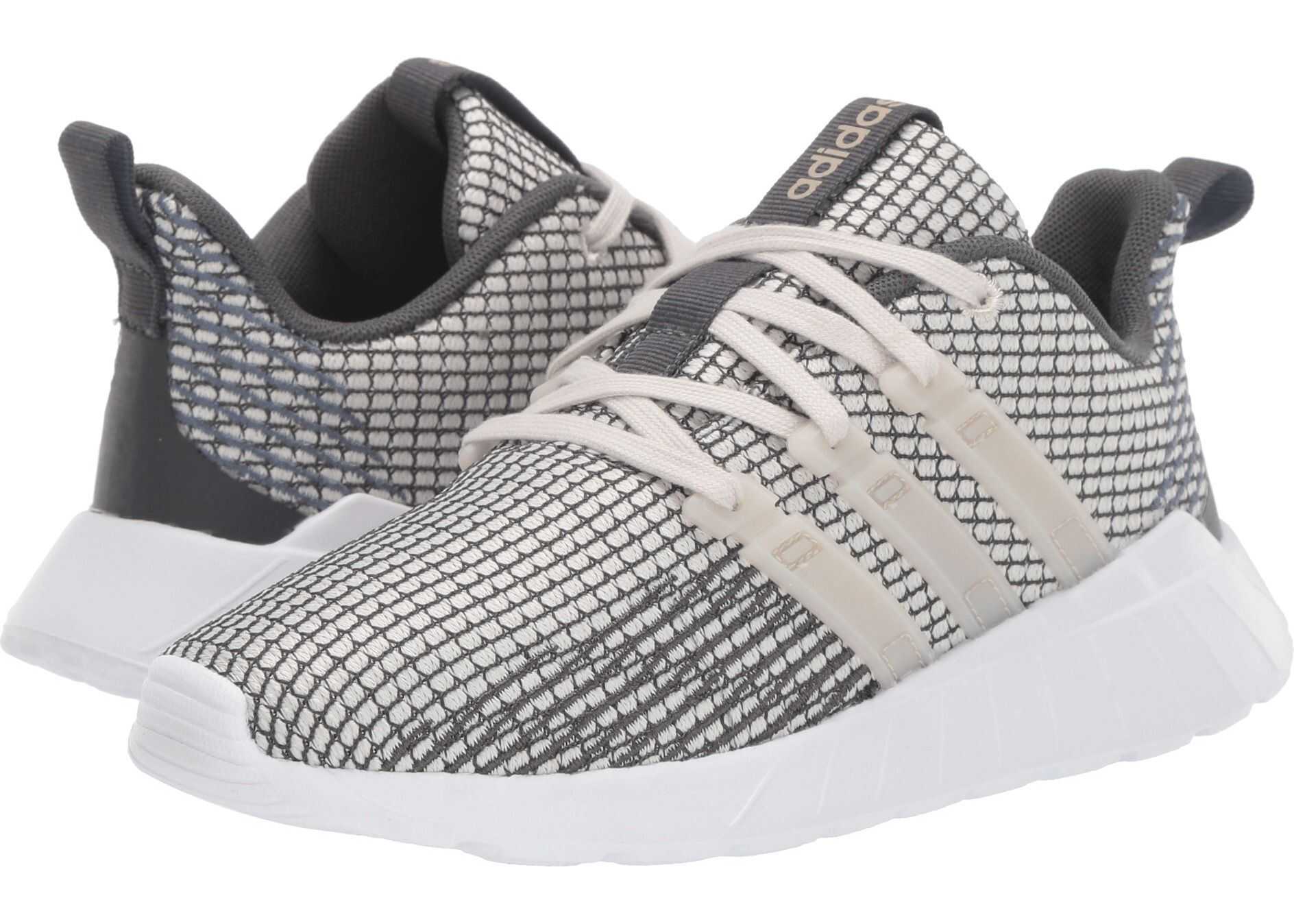 adidas Kids Questar Flow (Little Kid/Big Kid) Raw White/Raw White/Grey Six