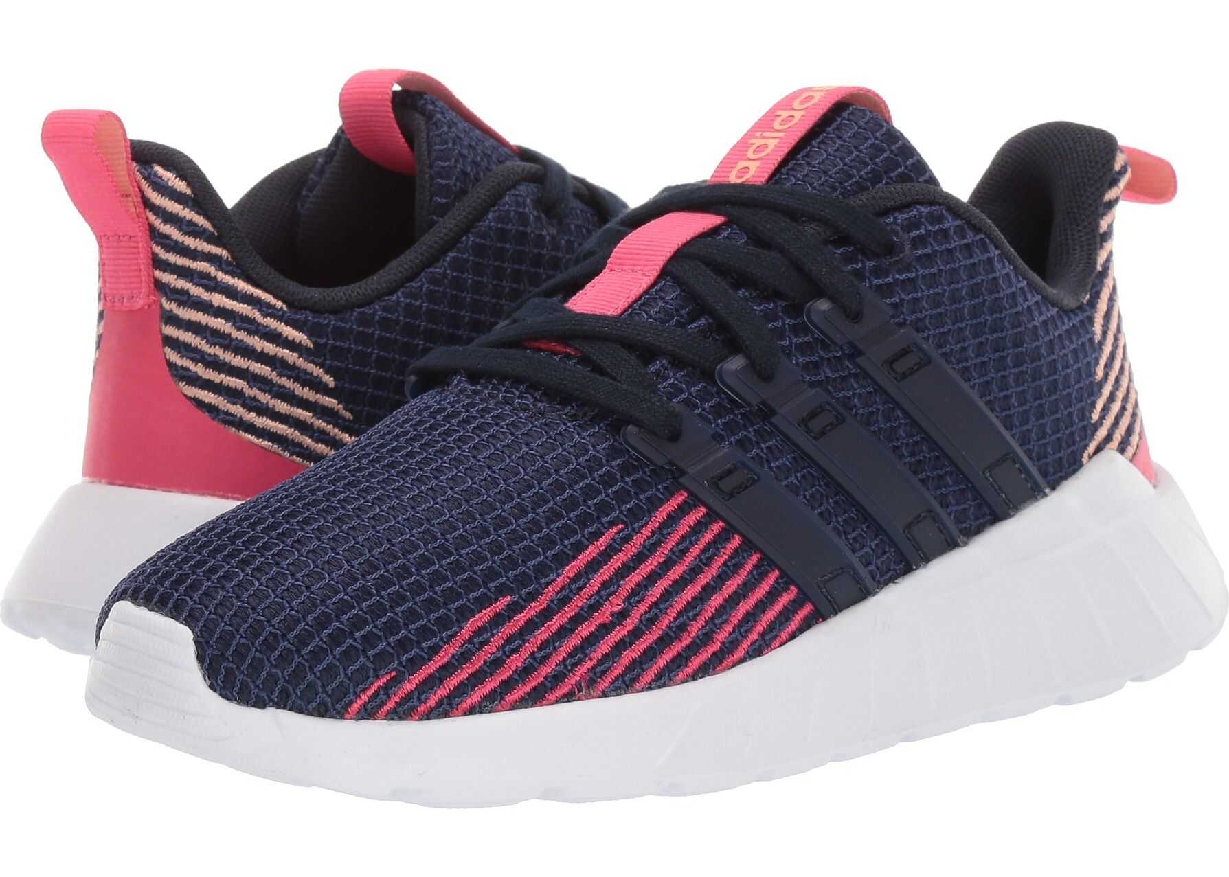 adidas Kids Questar Flow (Little Kid/Big Kid) Legend Ink/Legend Ink/Real Pink