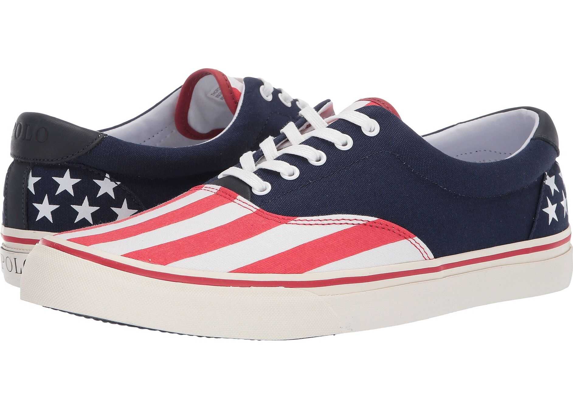Ralph Lauren Thorton Red/White/Navy American Flag Canvas