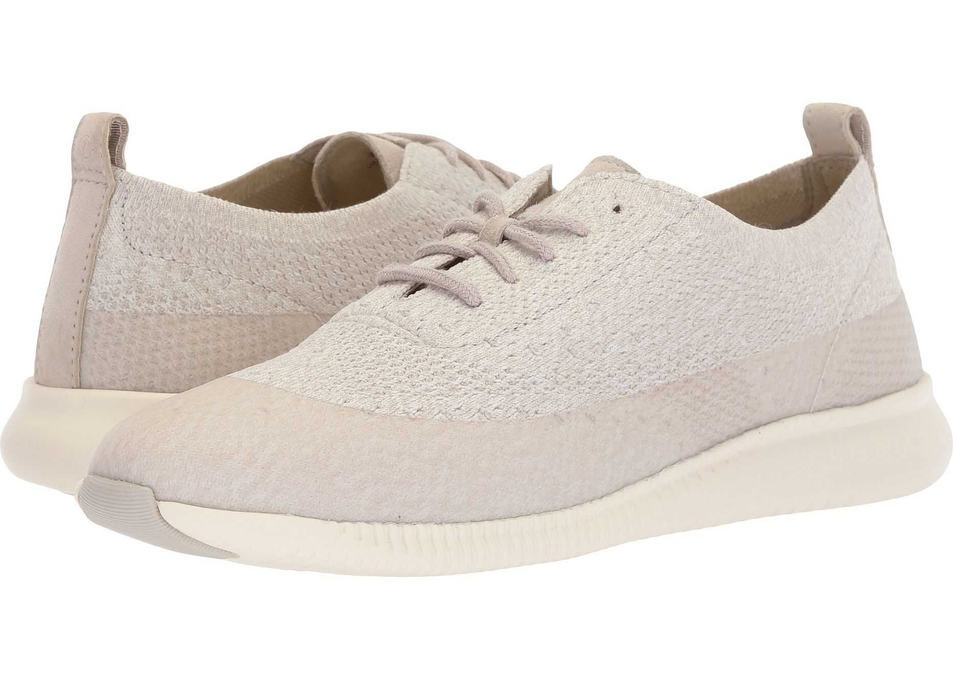 Cole Haan 2.Zerogrand Stitchlite Oxford Water Resistant Dove/Ivory Knit/Dove Suede/Ivory Gloss/Ivory