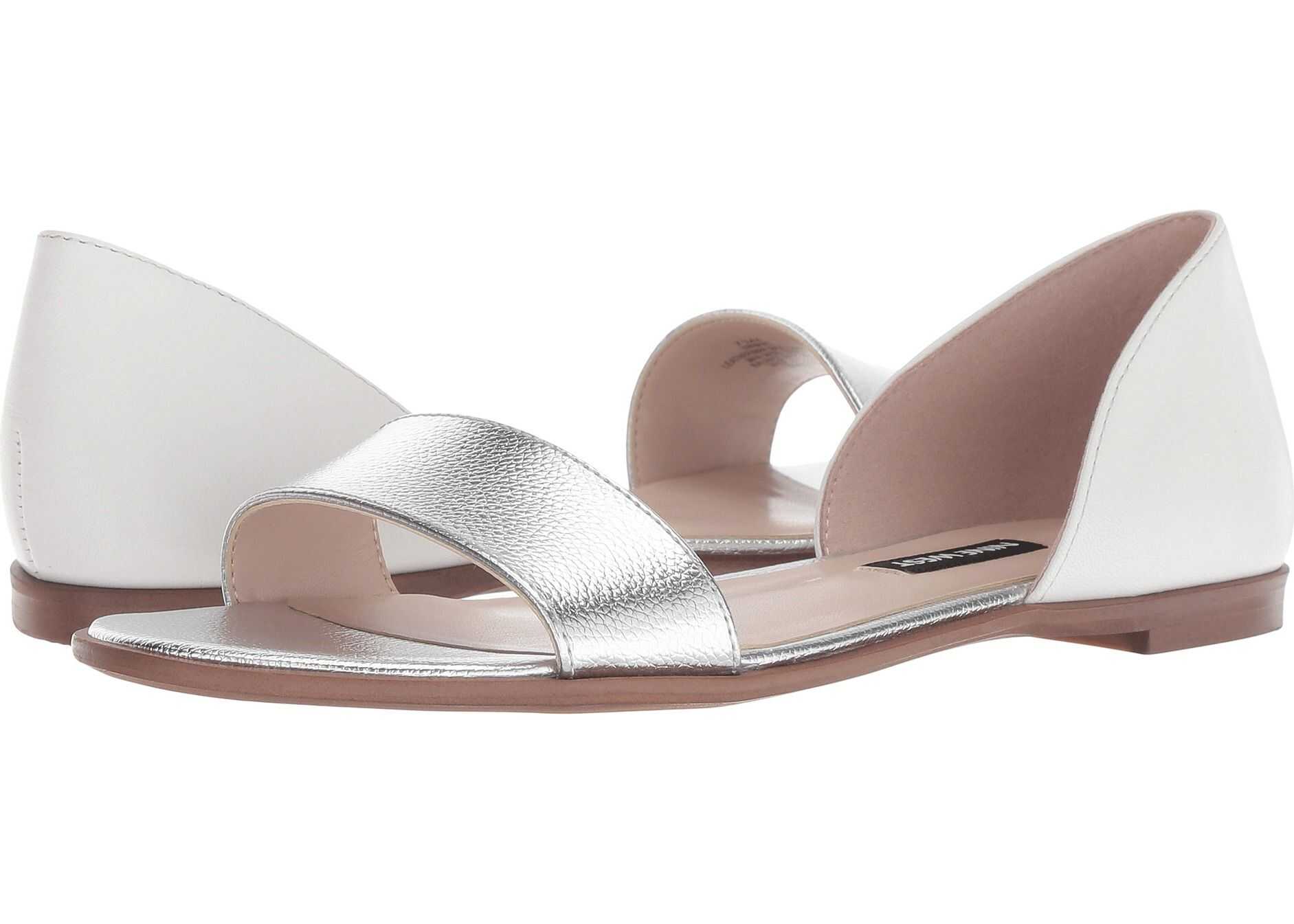 Nine West Maris White/Silver Leather