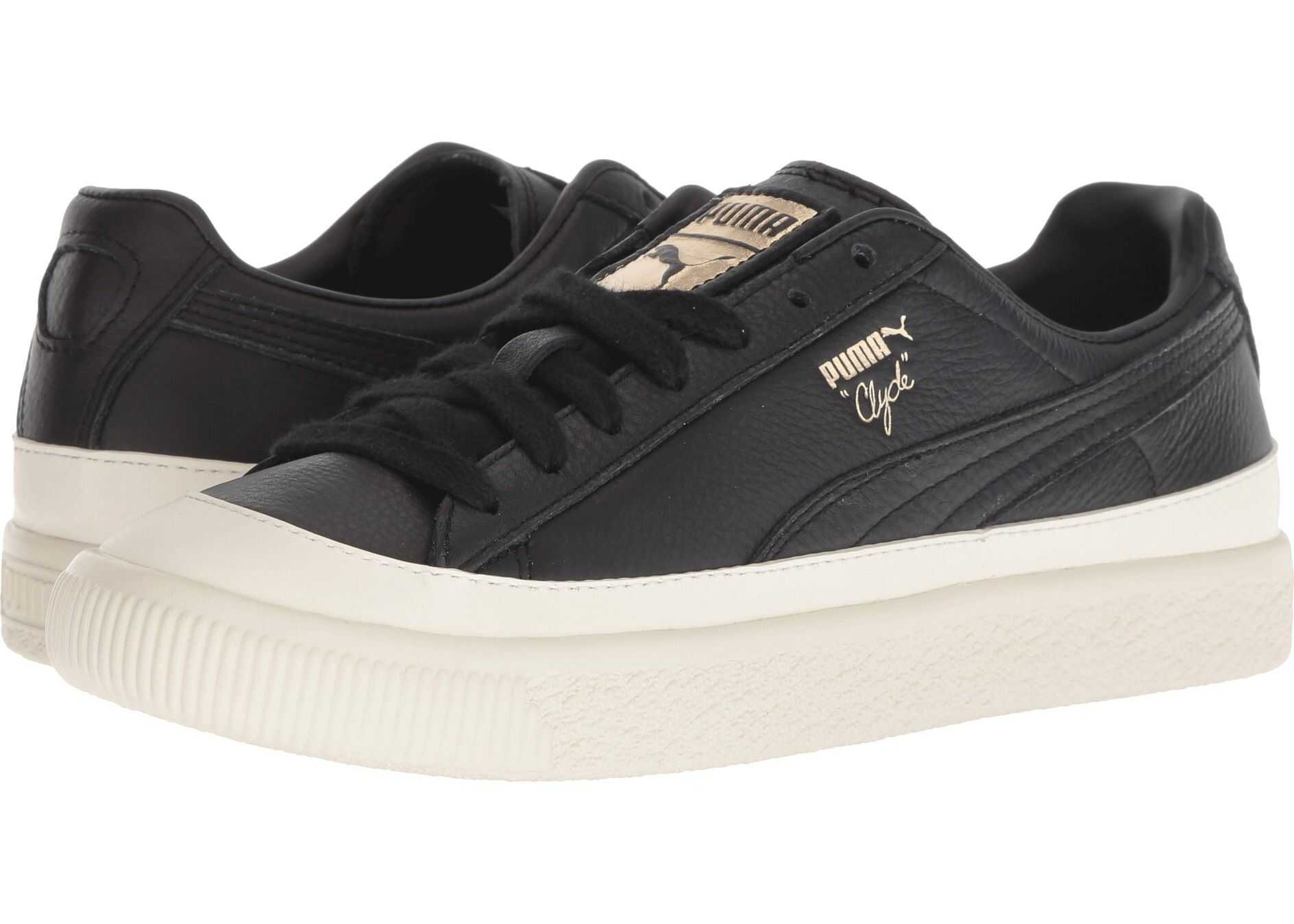 PUMA Clyde Rubber Toe Leather Puma Black/Whisper White