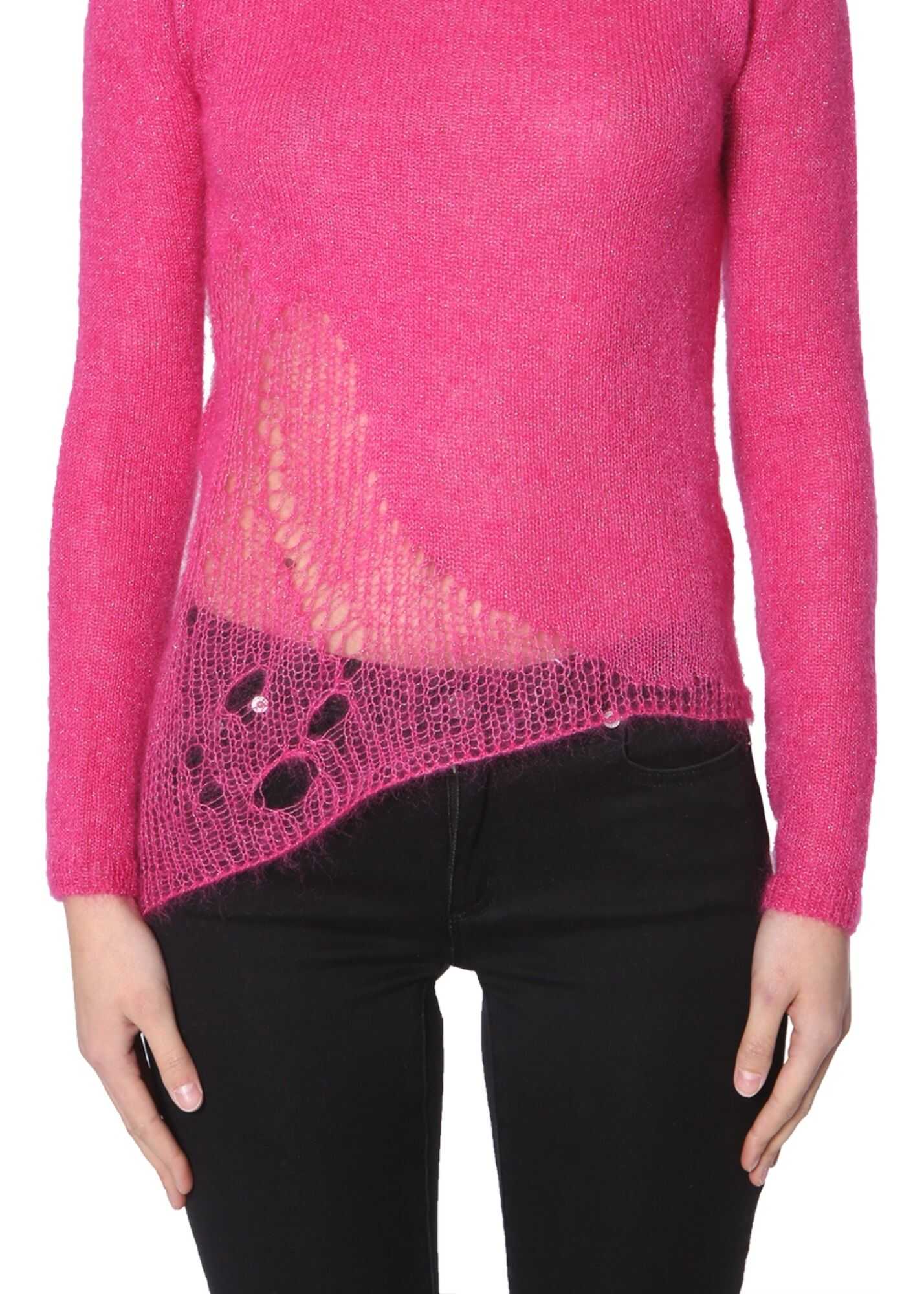 Saint Laurent Asymmetrical Shirt FUCHSIA