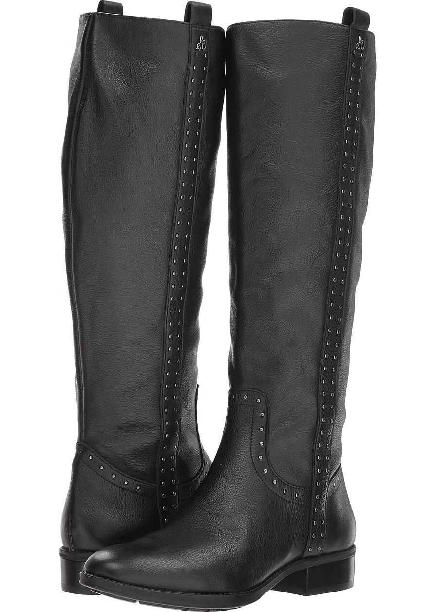 Cizma Sam Edelman Prina Leather Tall Boot Black Neymar Leather