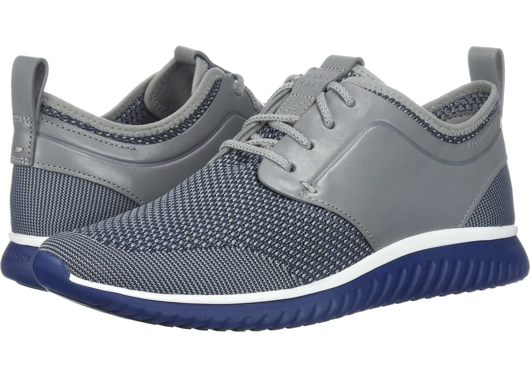 Cole Haan Grand Motion Knit Gray/Optic White/Tidal Blue