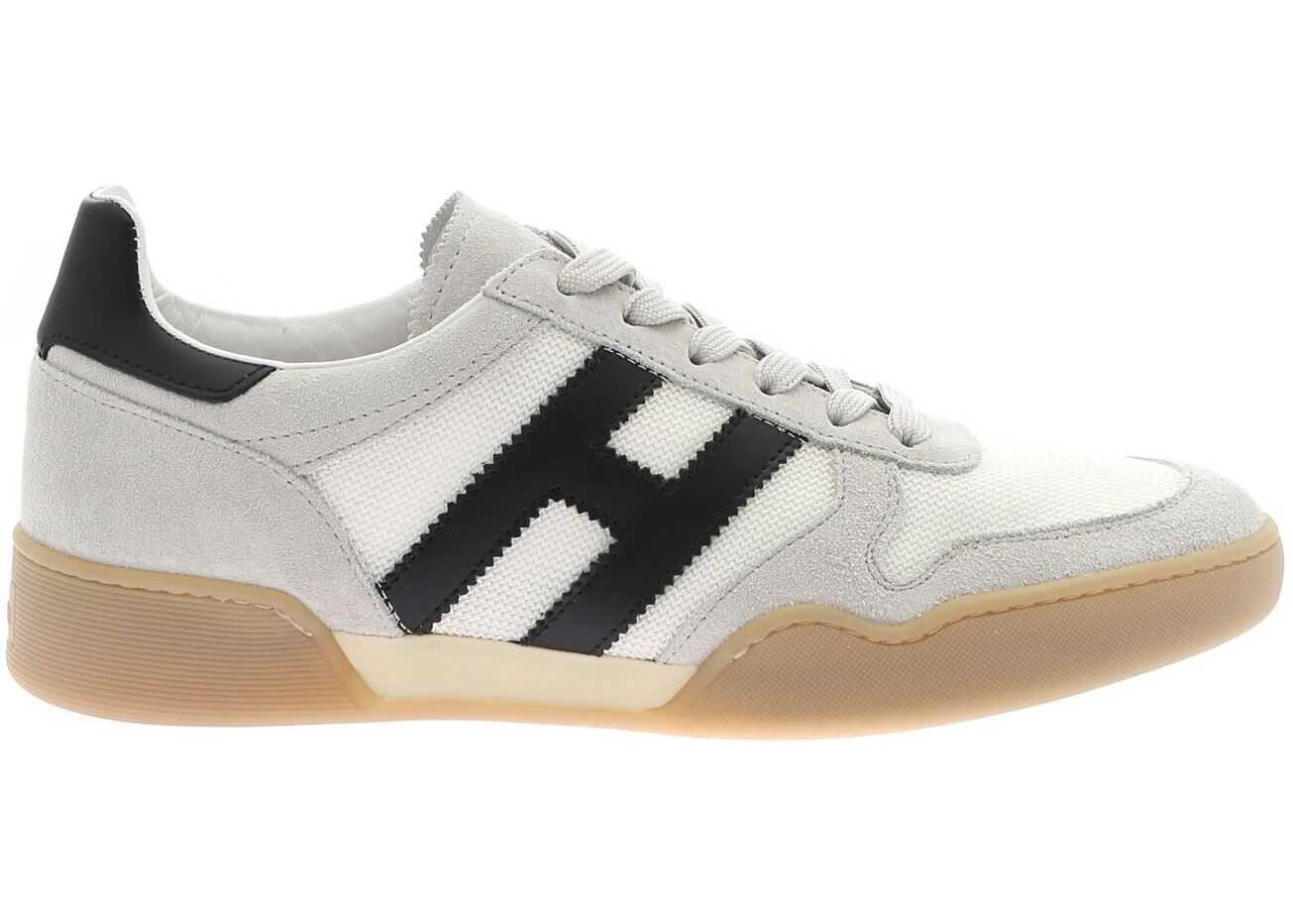 Hogan H357 Sneakers In Light Gray And White White