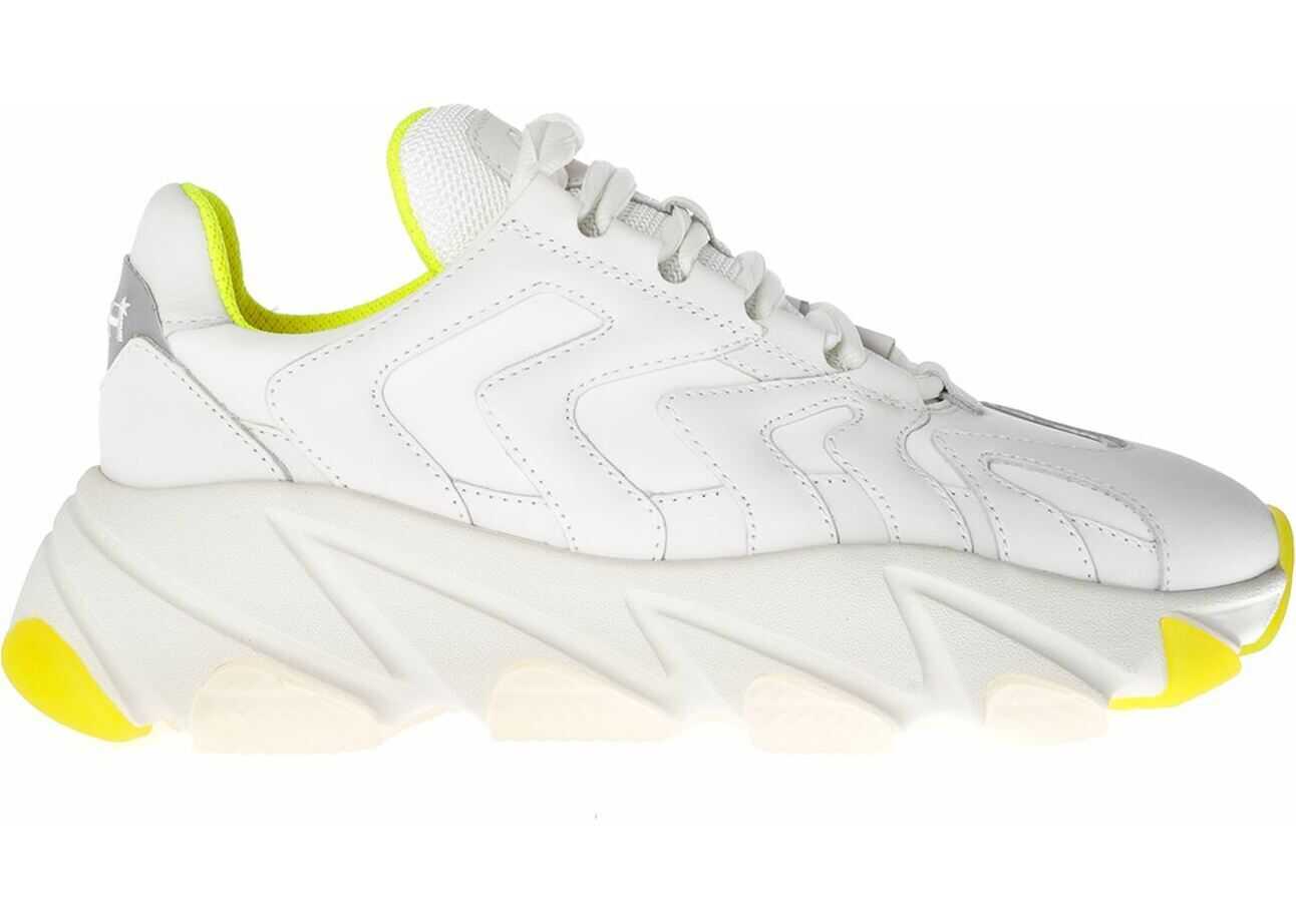 ASH Extreme Sneakers In White And Neon Yellow White