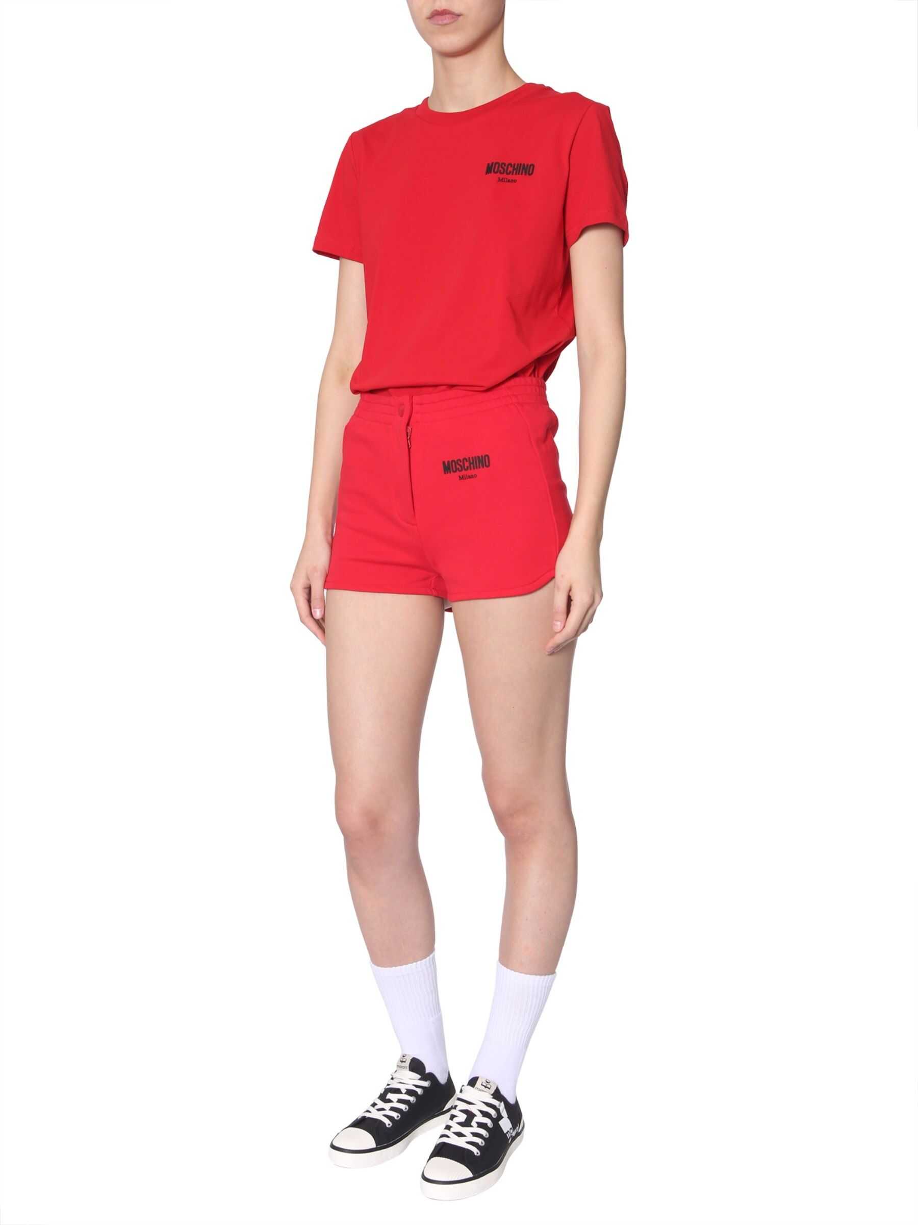 Moschino Shorts With Logo RED