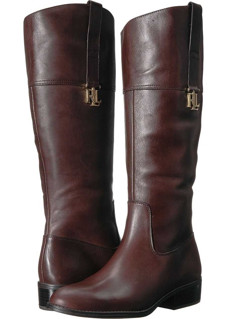 Cizma Ralph Lauren Merrie Dark Brown Burnished Calf