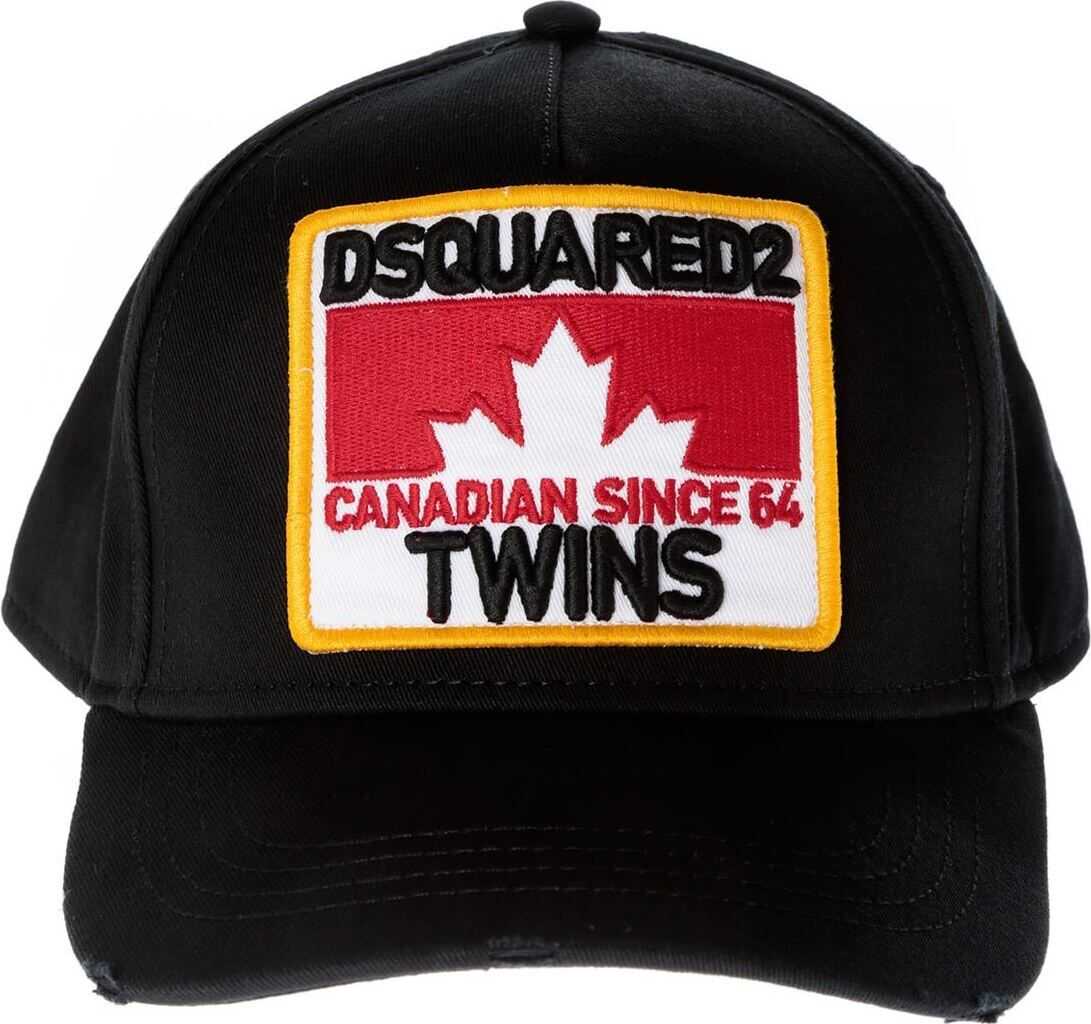 DSQUARED2 Twins Baseball Cap In Black Black