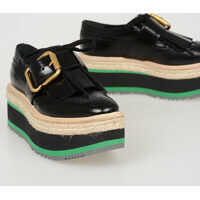 Pantofi Leather Derby Shoes with Platform 6 cm Femei