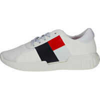 Tenisi & Adidasi Tommy Hilfiger Lightweight Hilfiger Sneaker Trainers In White Navy Red*