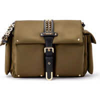 Genti de Mana Borsa A Tracolla Michael Kors Olivia Messenger In Tessuto Verde Oliva Femei
