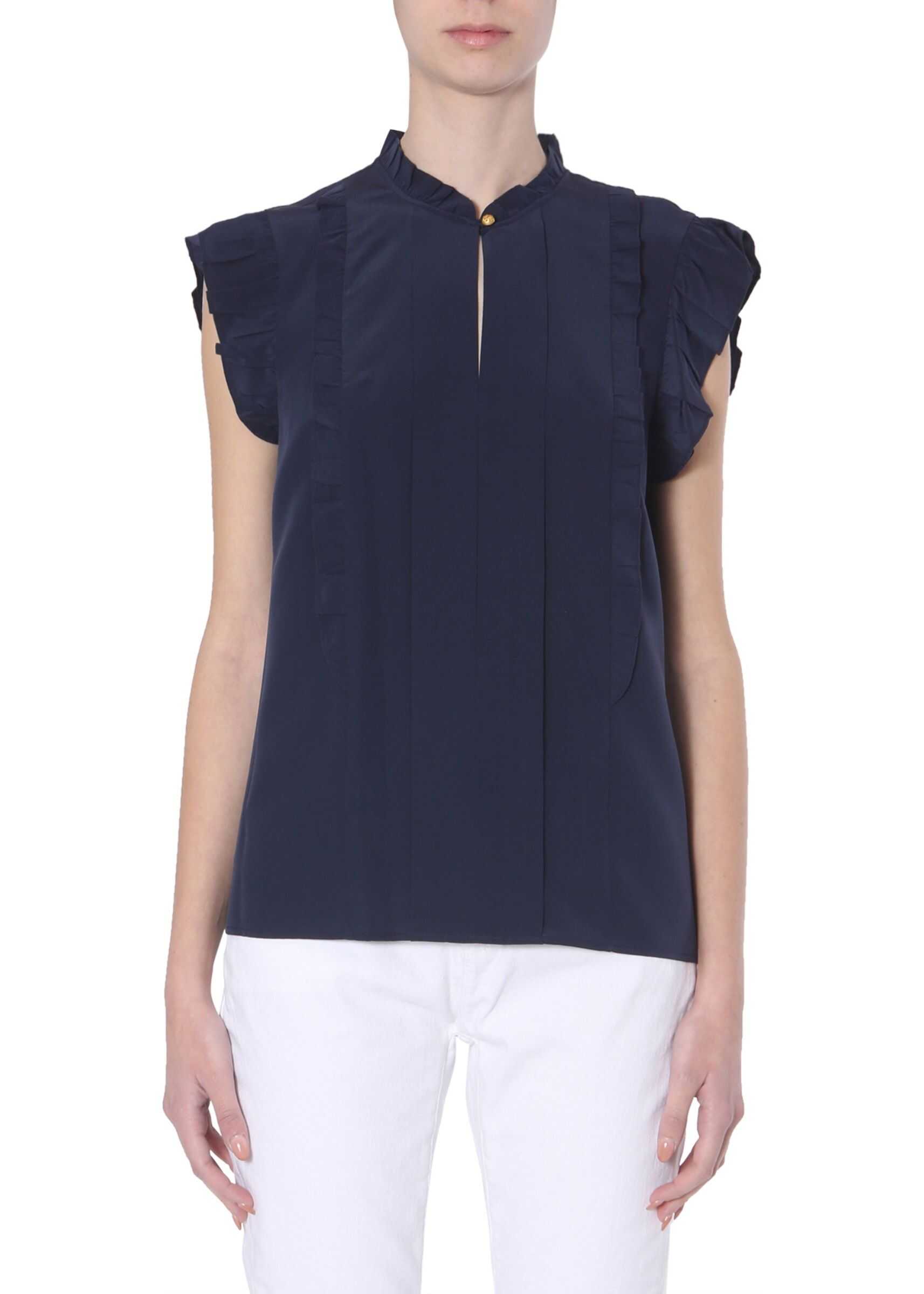 Tory Burch Silk Blouse BLUE