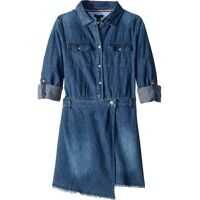 Rochii Denim Wrap Dress (Big Kids) Fete