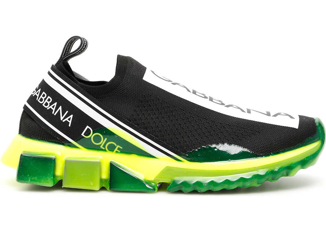 Dolce & Gabbana Sorrento Running Sneakers NERO GIALLO FLUO