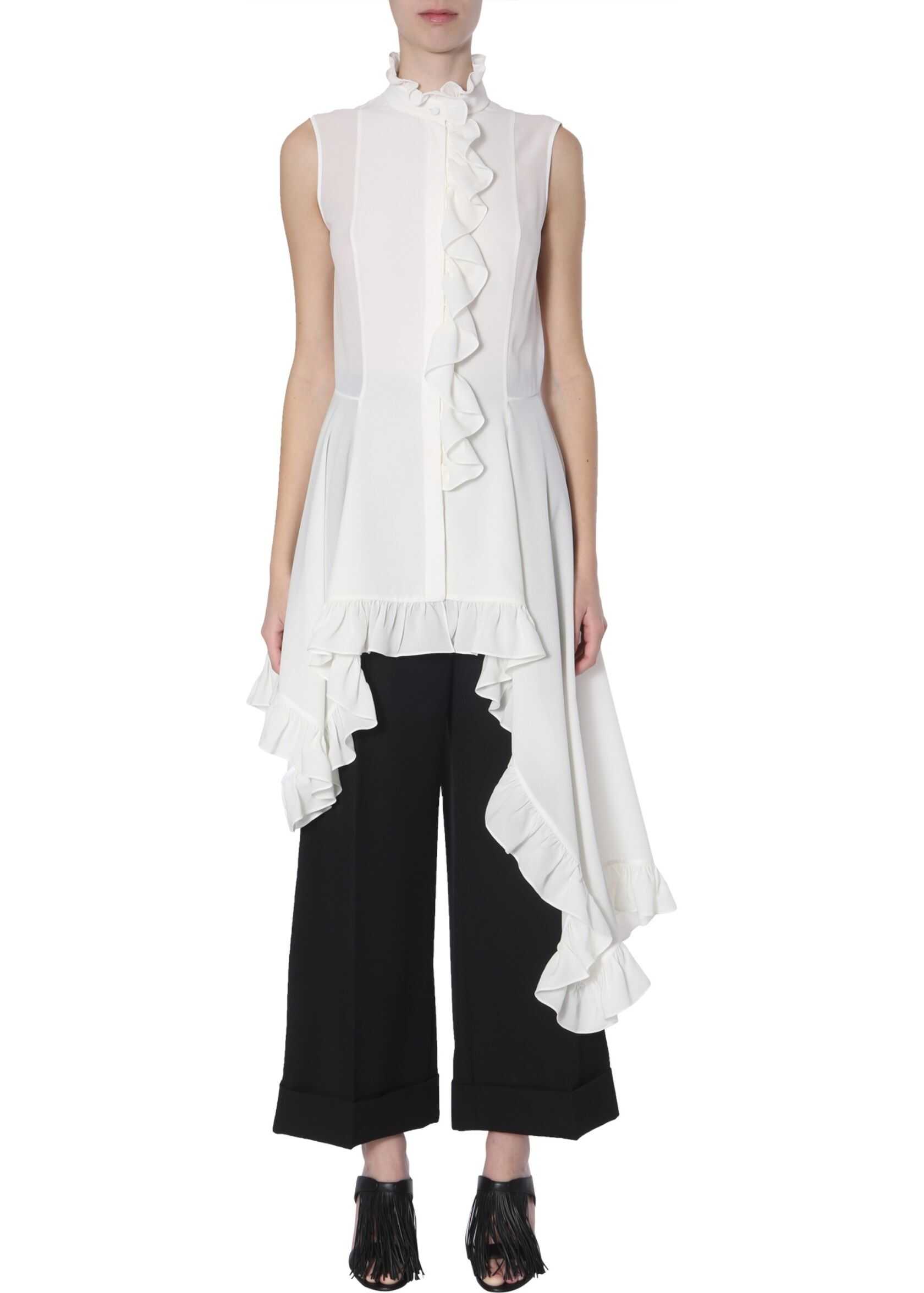 Alexander McQueen Asymmetric Shirt IVORY