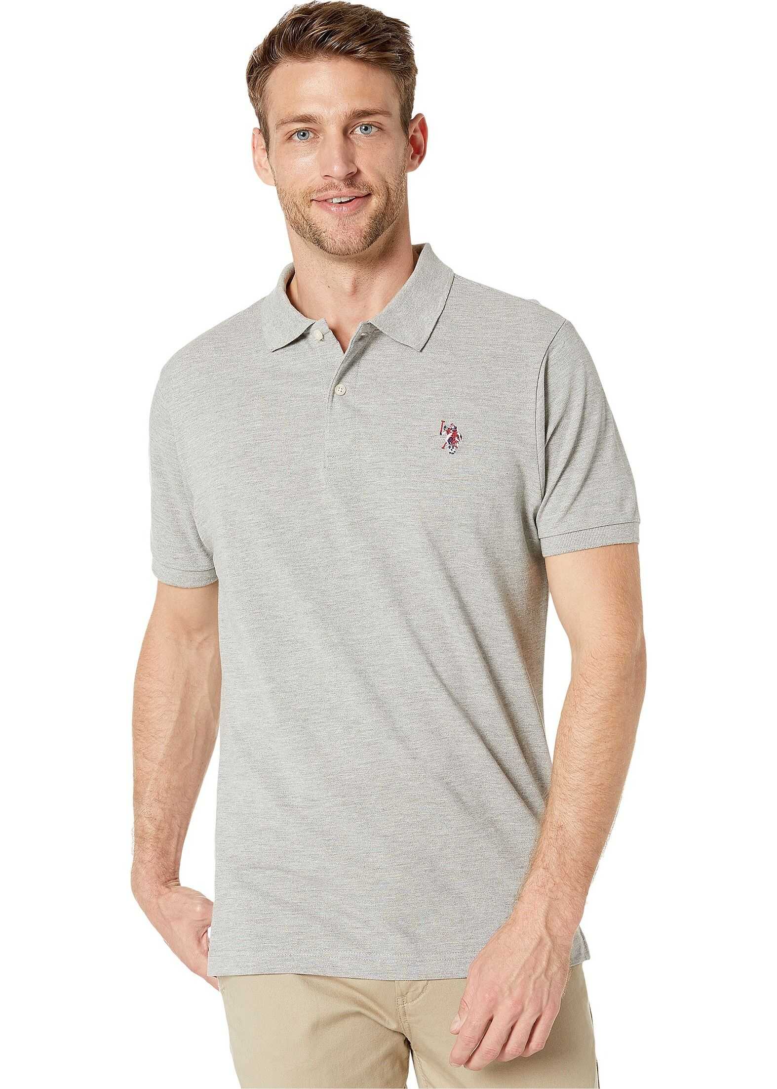 U.S. POLO ASSN. Multi Logo Polo Heather Gray