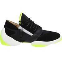 Sneakers Suede Jump Black And Neon Yellow Sneakers Barbati