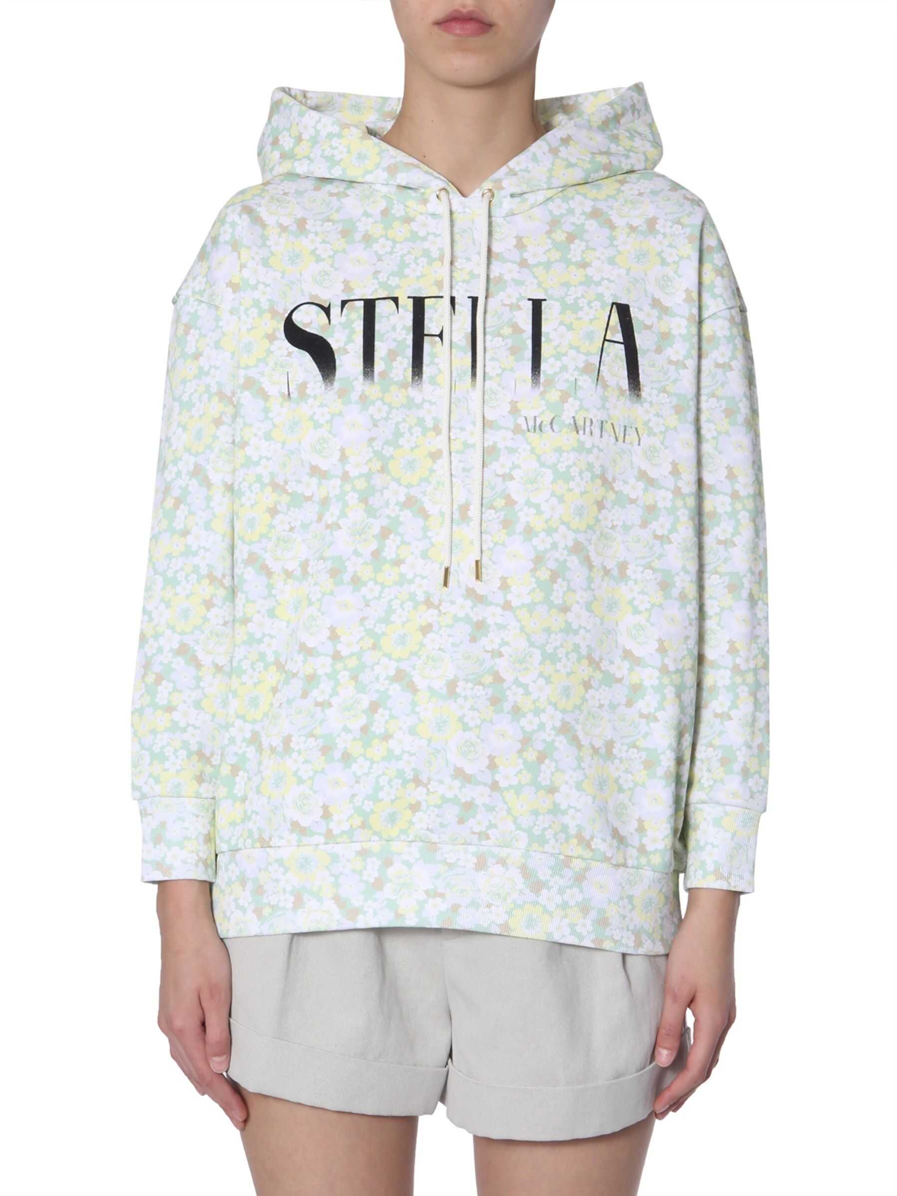 Bluza adidas by Stella McCartney Floral-Print Sweatshirt GREEN