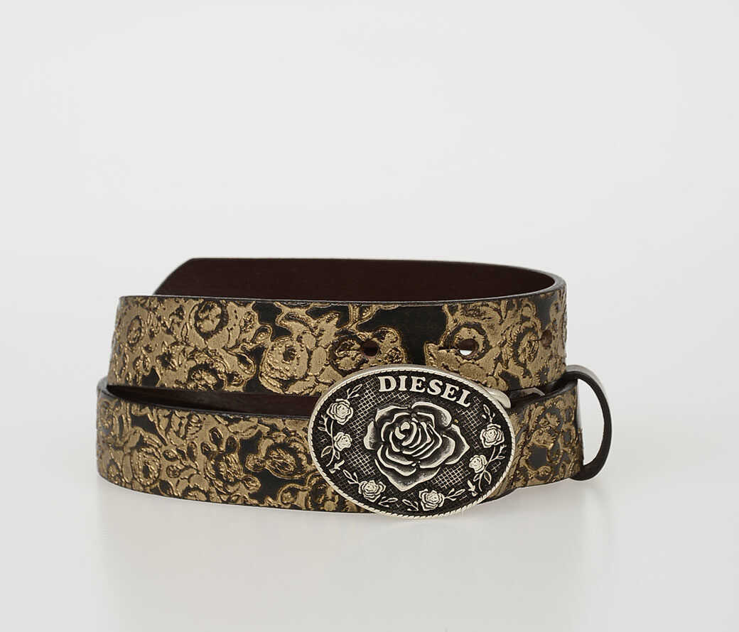 Diesel Kids Leather BASSKI Belt BROWN