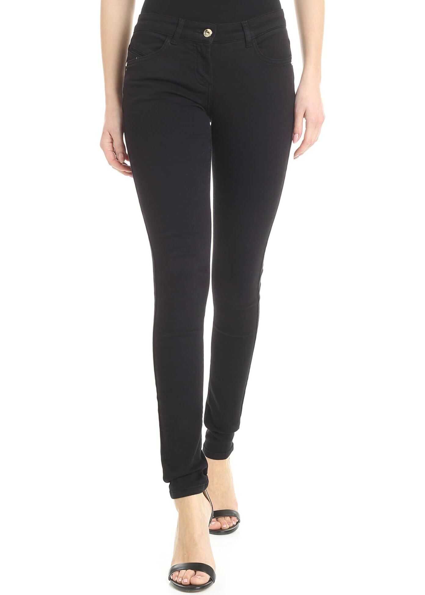 Blug Patrizia Pepe Black Jeans With Patrizia Pepe Logo Black