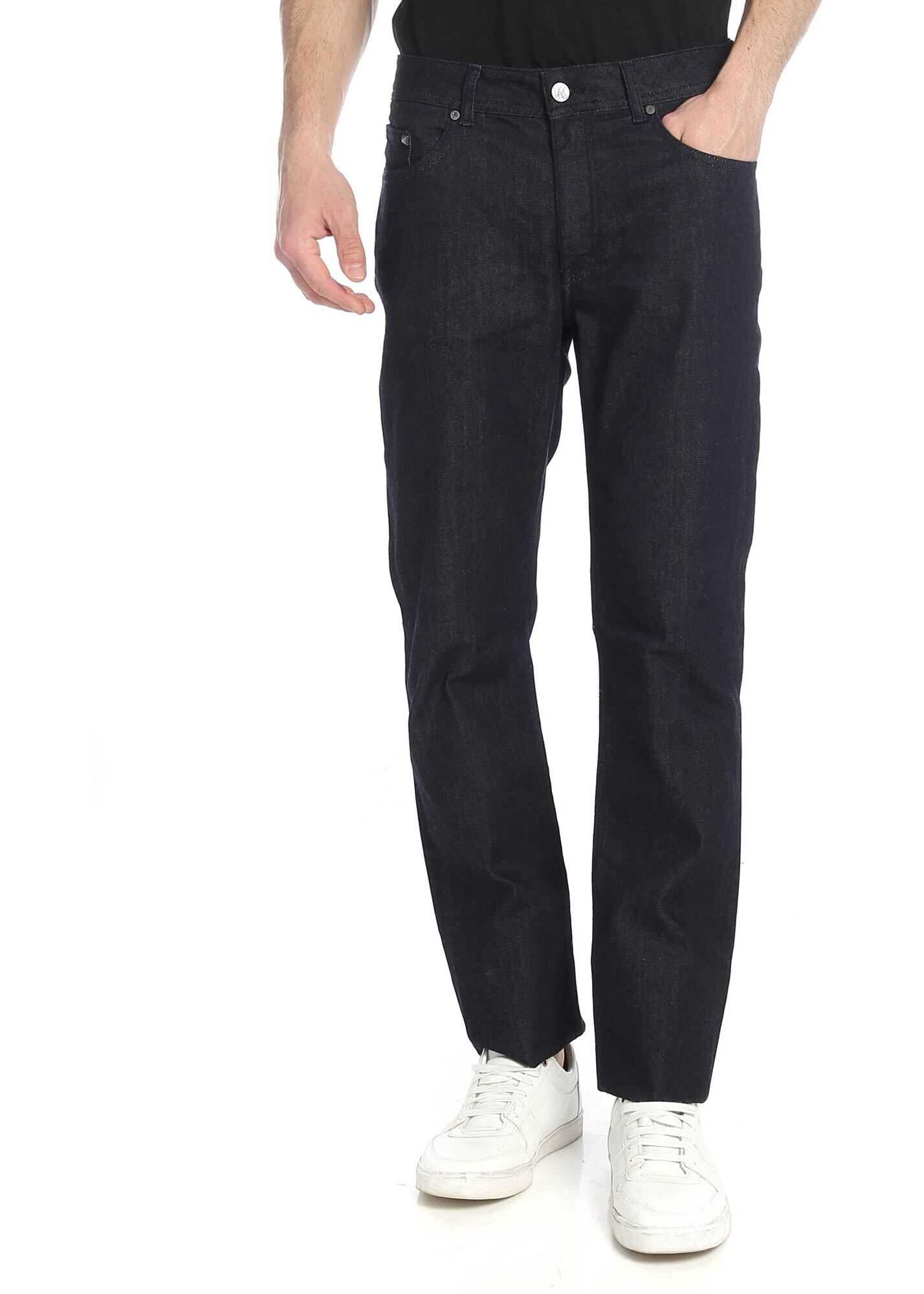 Blug Karl Lagerfeld Dark Blue Straight Jeans Blue