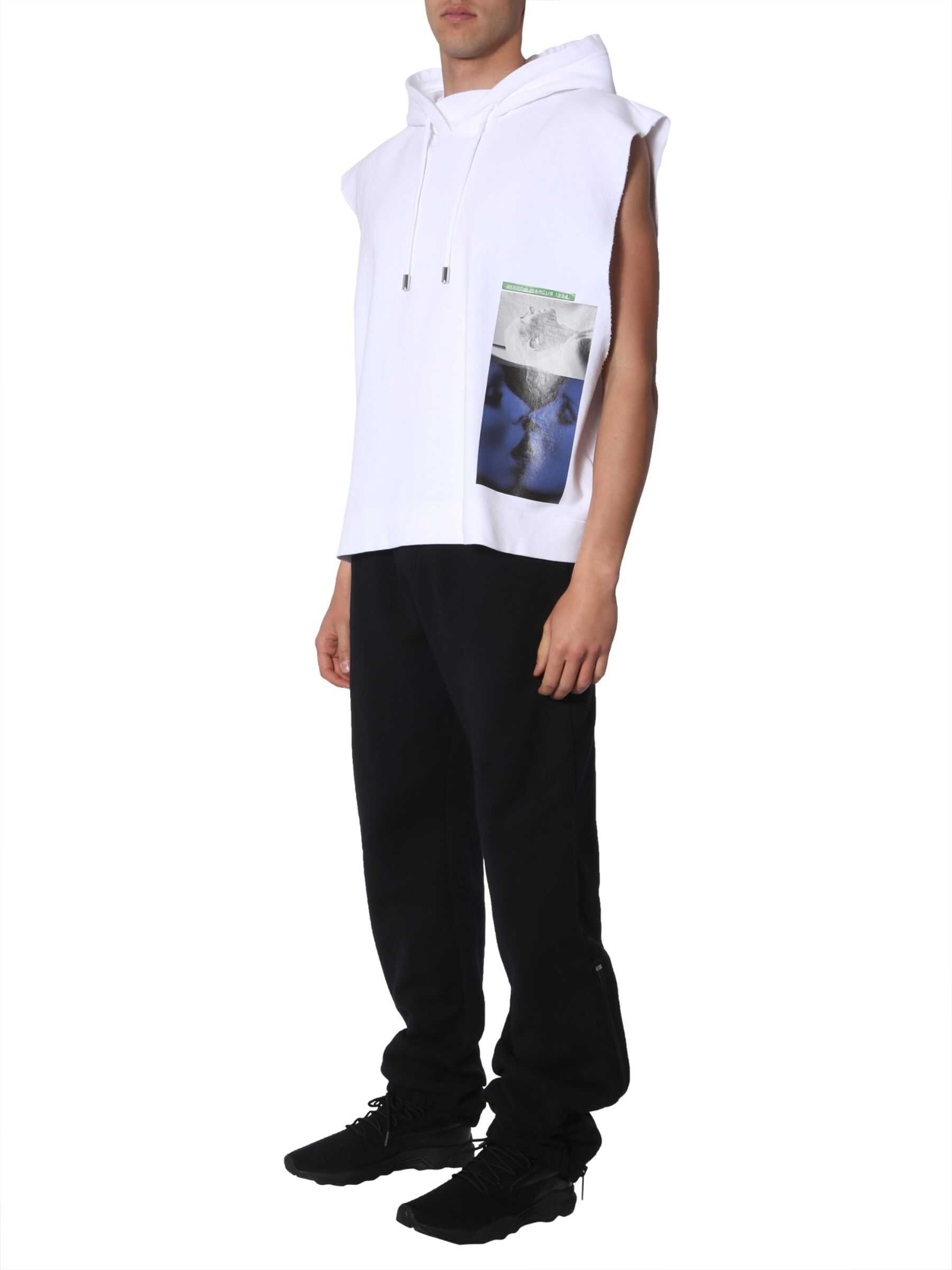 Bluza DSQUARED2 Sleeveless Hoodie WHITE