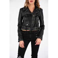Geci de piele COUTURE Leather Biker Jacket Femei