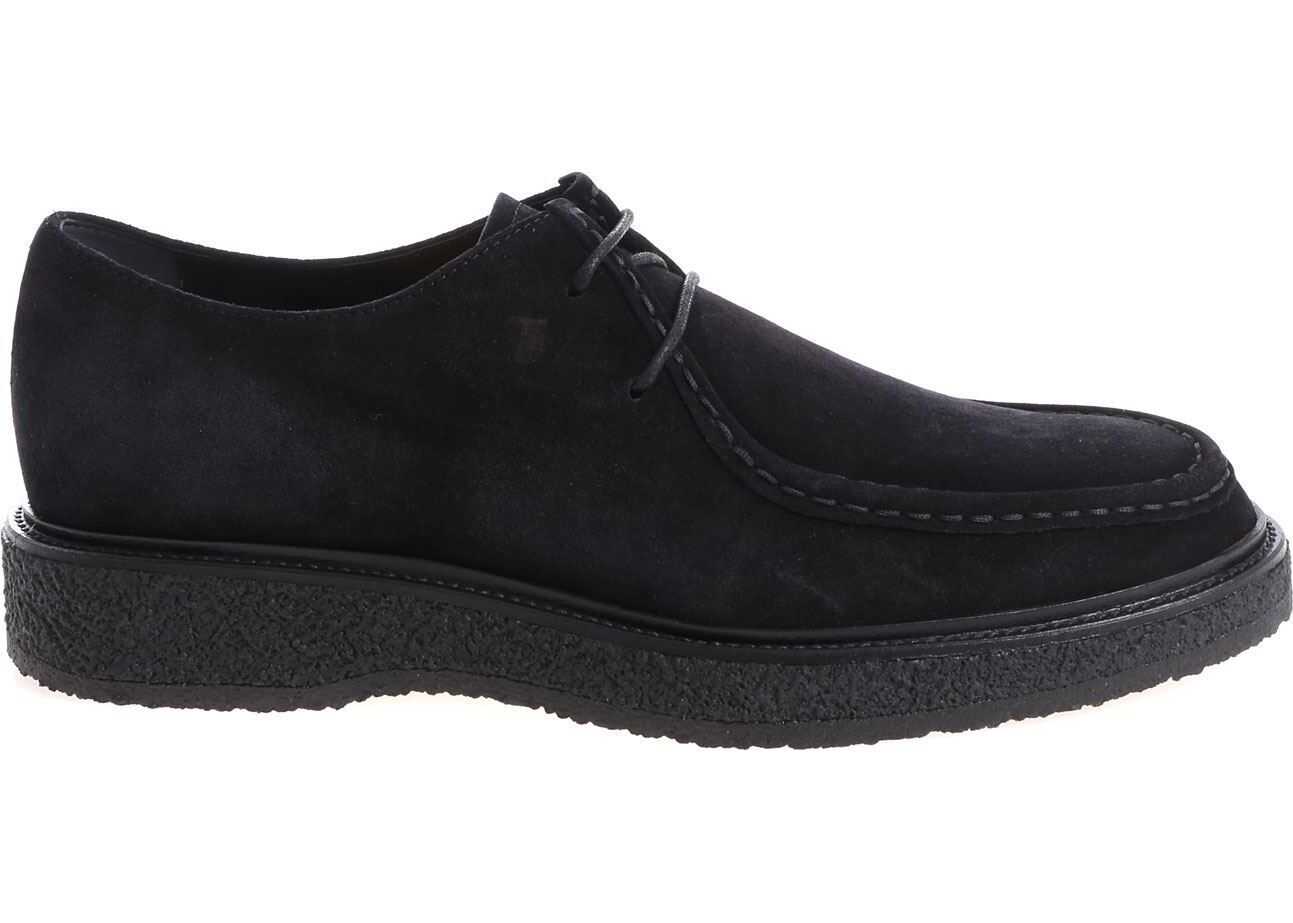 TOD'S Black Lace-Up Shoes Black