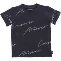 Tricouri Blue T-Shirt With White Lettering Print Baieti