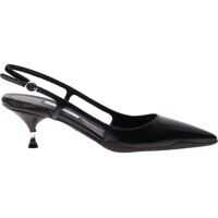 Pantofi cu toc Prada Black Leather Slingbacks Femei