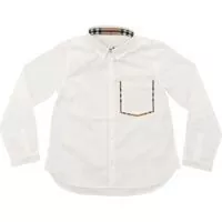 Camasi casual White Harry Shirt With Patch Pocket Baieti