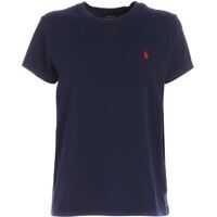 Tricouri Blue Denim T-Shirt With Contrasting Logo Femei