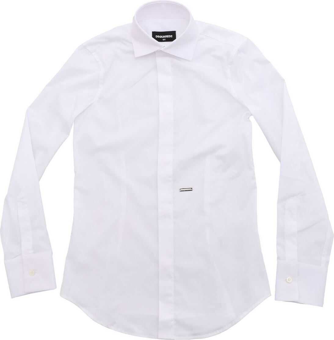 Camasa DSQUARED2 White Shirt With Silver Logo White