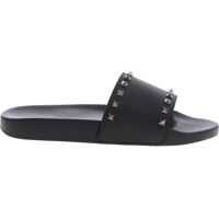Slapi Rockstud Valentino Slides In Black Barbati