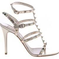 Sandale Rockstud Sandals In Platinum Color Femei